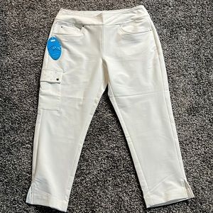 Greg Norman Cropped White Golf Pant